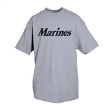 Marines (Logo Back) - Heather Grey T-shirt