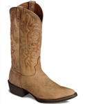 Justin Stampede Collection Mens Tan Puma Traditional Toe Western Boots