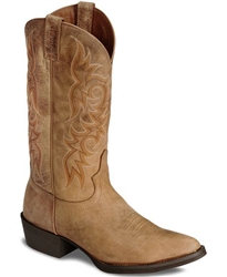 Justin Stampede Collection Mens Tan Puma Traditional Toe Western Boots