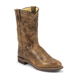 Justin Men's Vintage Tan Road Leather Roper Boots