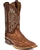 Justin Men's Full Quill Ostrich Cowboy Boots - Square Toe