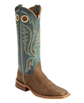 Justin Bent Rail Old Map American Cowboy Boots - Square Toe