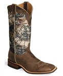 Justin Bent Rail Camo Cowboy Boots - Square Toe