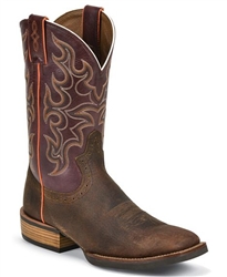 Justin Silver Cattleman Cowboy Boots - Square Toe